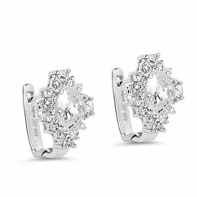 BridalMe 8.90CTW White Cubic Zirconia .925 Sterling Silver Earrings