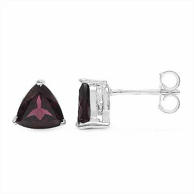 2.20CTW Genuine Rhodolite .925 Sterling Silver Earrings