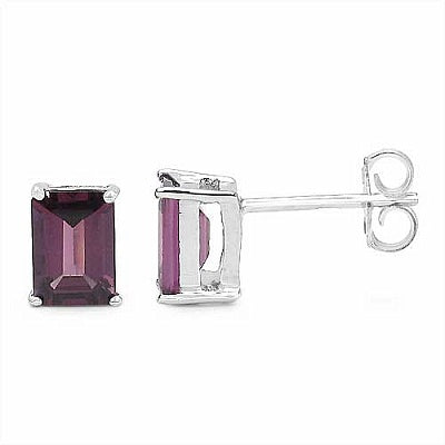 2.20CTW Genuine Rhodolite .925 Sterling Silver Earrings