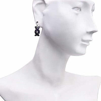 1.40CTW Genuine Amethyst .925 Sterling Silver Earrings