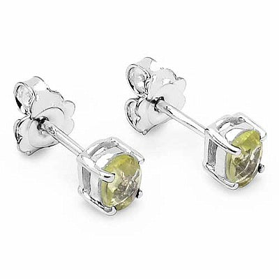 0.84CTW Genuine Lemon Topaz .925 Sterling Silver Oval Shape Earrings