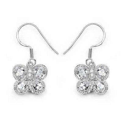 BridalMe 5.48CTW White Cubic Zirconia .925 Sterling Silver Dangle Earrings