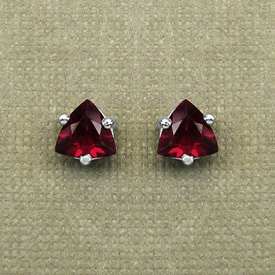 1.10CTW Genuine Rhodolite .925 Sterling Silver Stud Earrings