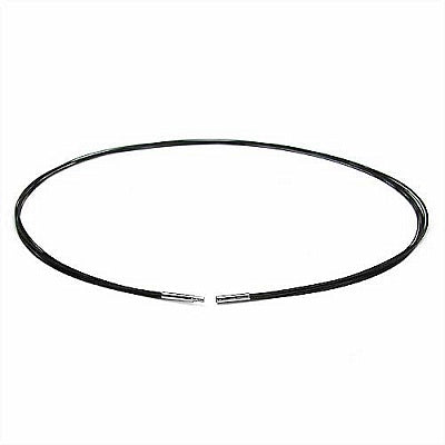 42.00 CM Inches Black Steel Wire Stainless Steel Lock Necklace