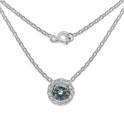 6.21CTW White Cubic Zircon .925 Sterling Silver Pendant