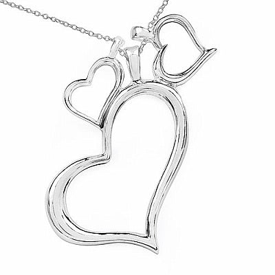 BridalMe 7.30 Grams .925 Sterling Silver Heart Shape Pendant