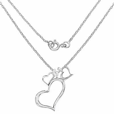 BridalMe 7.30 Grams .925 Sterling Silver Heart Shape Pendant