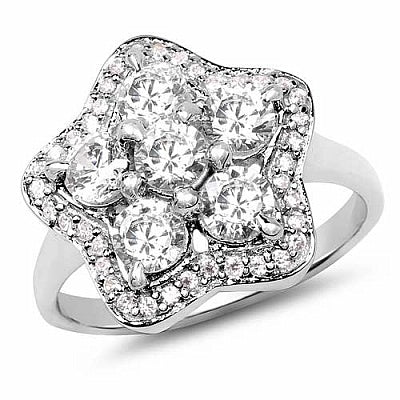 BridalMe 3.02CTW White Cubic Zirconia .925 Sterling Silver Ring