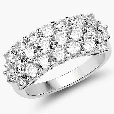 BridalMe 4.84CTW White Cubic Zirconia .925 Sterling Silver Cluster Ring