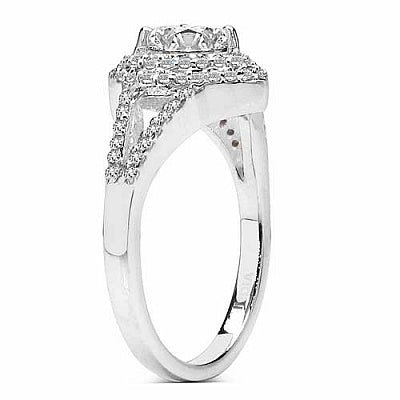 BridalMe 2.11CTW White Cubic Zirconia .925 Sterling Silver Heart Shape Ring