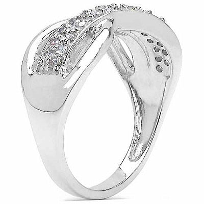 0.60CTW Genuine White Cubic Zircon .925 Sterling Silver Ring