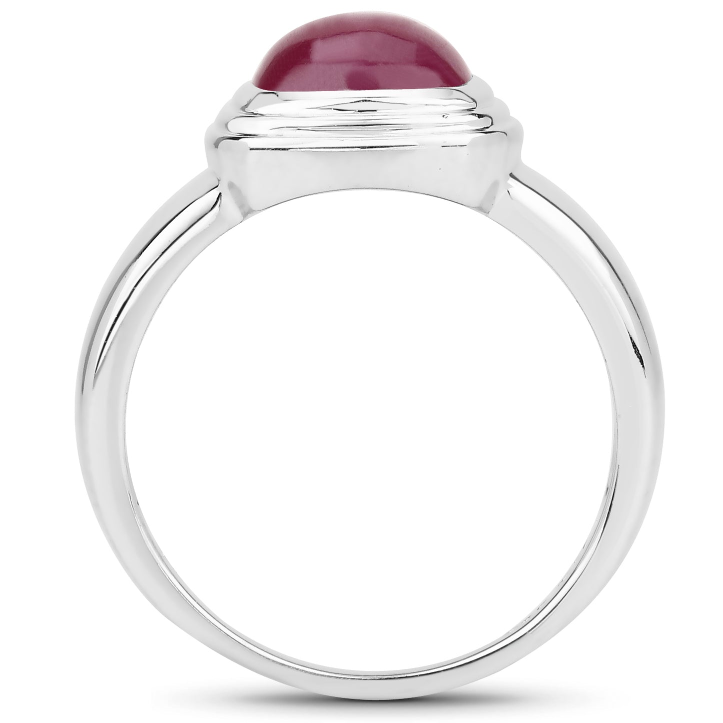 14K Yellow Gold Plated Glass Filled Ruby Sterling Silver Solitaire Ring