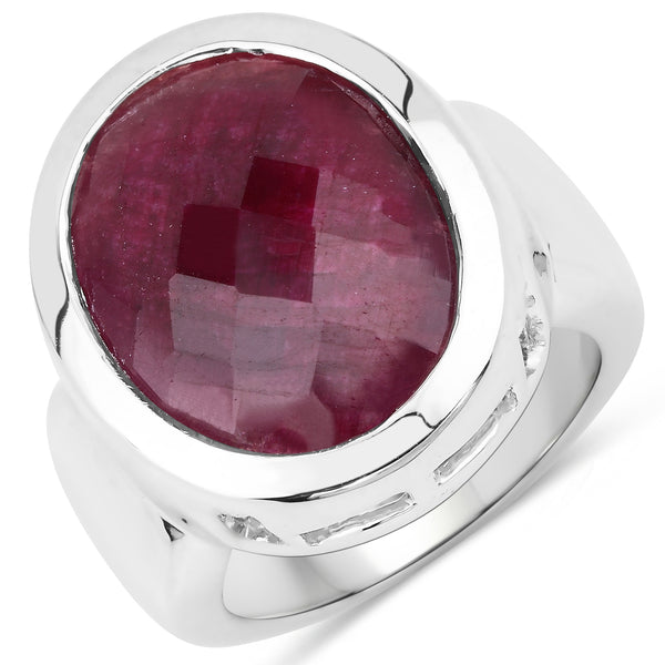 Dyed Ruby Sterling Silver Bold Ring