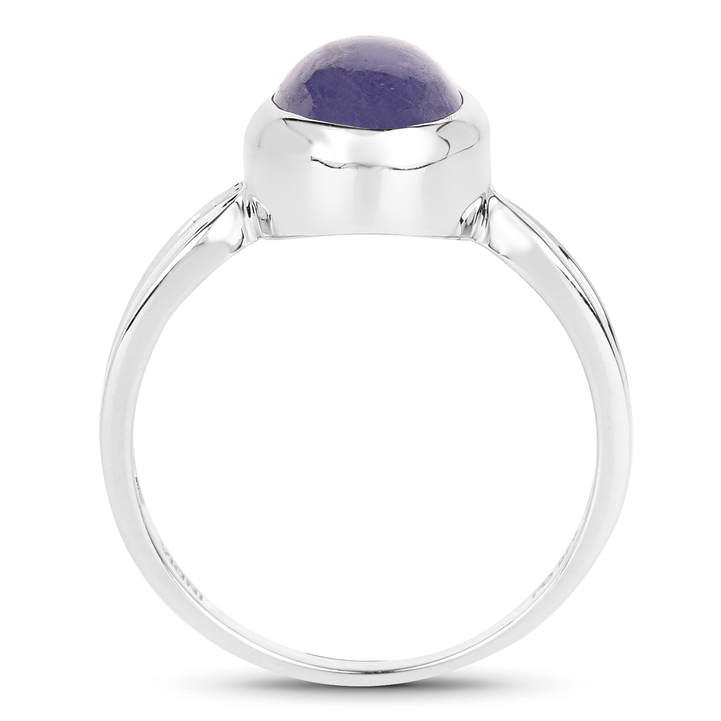 Genuine Tanzanite Sterling Silver Solitaire Ring