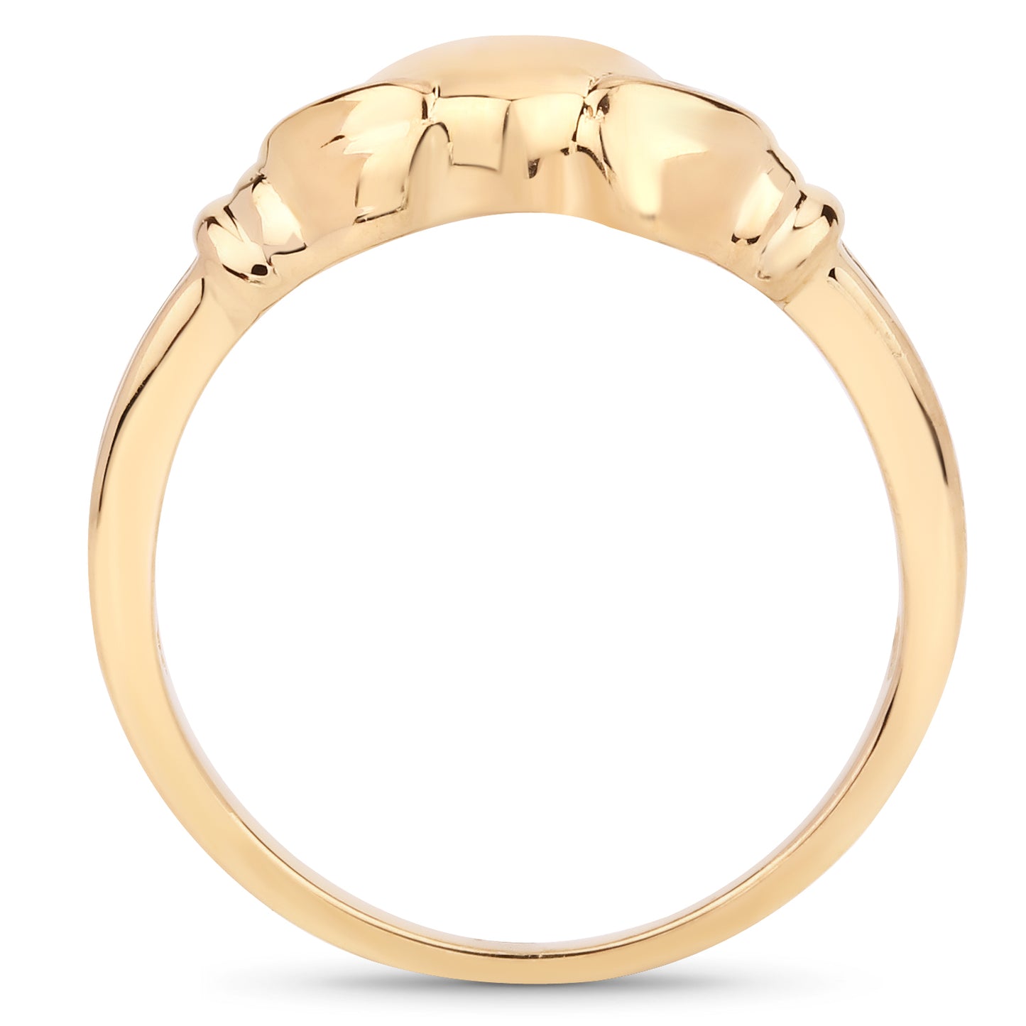 14K Yellow Gold Plated Sterling Silver Plain Ring