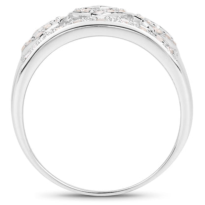 Genuine White Diamond Sterling Silver Bridal Ring